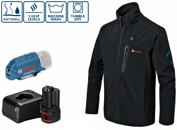 Apsildāma āra jaka Bosch GHJ 12V+18V + GAA 12V-21, (1x2.0Ah), izmērs XL
