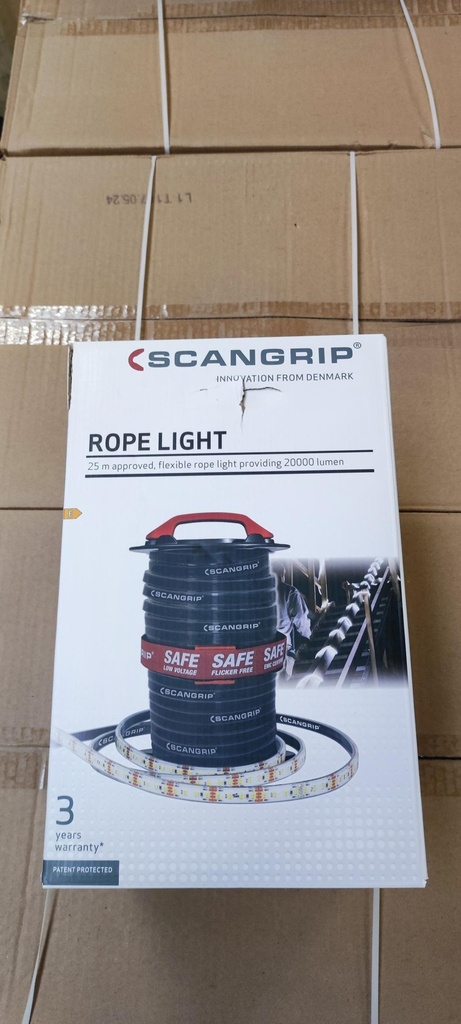 DAMAGED PACKAGING-Construction site light (LED rope) 25m Scangrip ROPE LIGHT, 20000lm, IP65