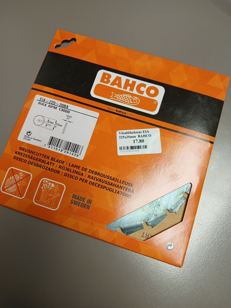 DAMAGED PACKAGING-Brushcutter blade 225x20mm