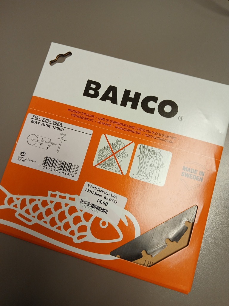 DAMAGED PACKAGING-Brushcutter blade 225x25.4mm