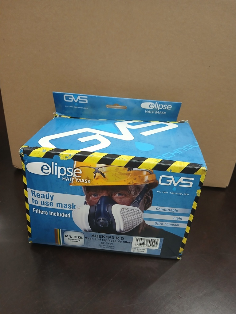 BOJĀTS IEPAKOJUMS-GVS Elipse pusmaska SPR491 ar ABEK1P3 filtru, izmērs M/L