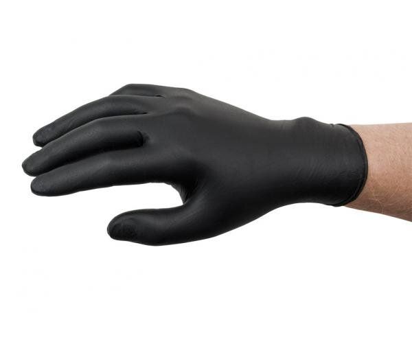 Disposable nitrile gloves Ansell Microflex 93-852, 100 pcs, 0,12mm black, size L (8,5-9)