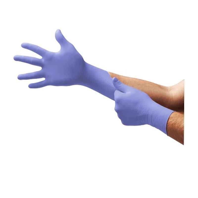 Disposable nitrile gloves Ansell Microflex 93-843, 0.65 AQL,100 pcs, 0,11mm blue, size L (8,5-9)