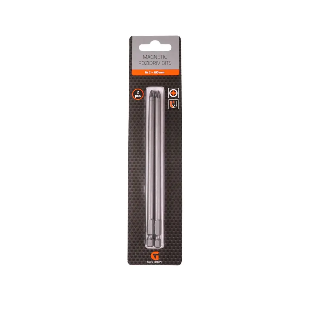 Magnetic Pozidriv Bits Nr 2 150 mm 2 pcs