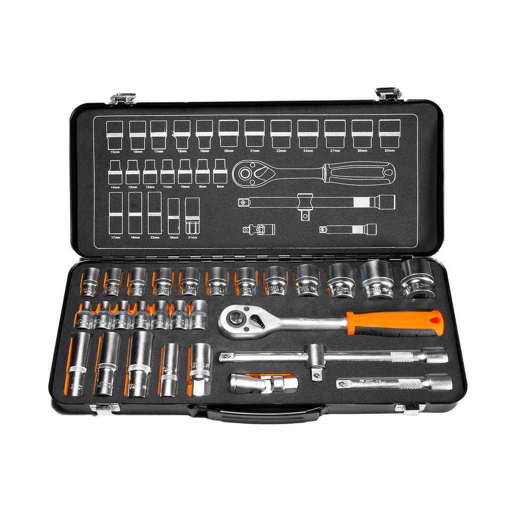 1/2" Dr. padrunikomplekt 29 tk