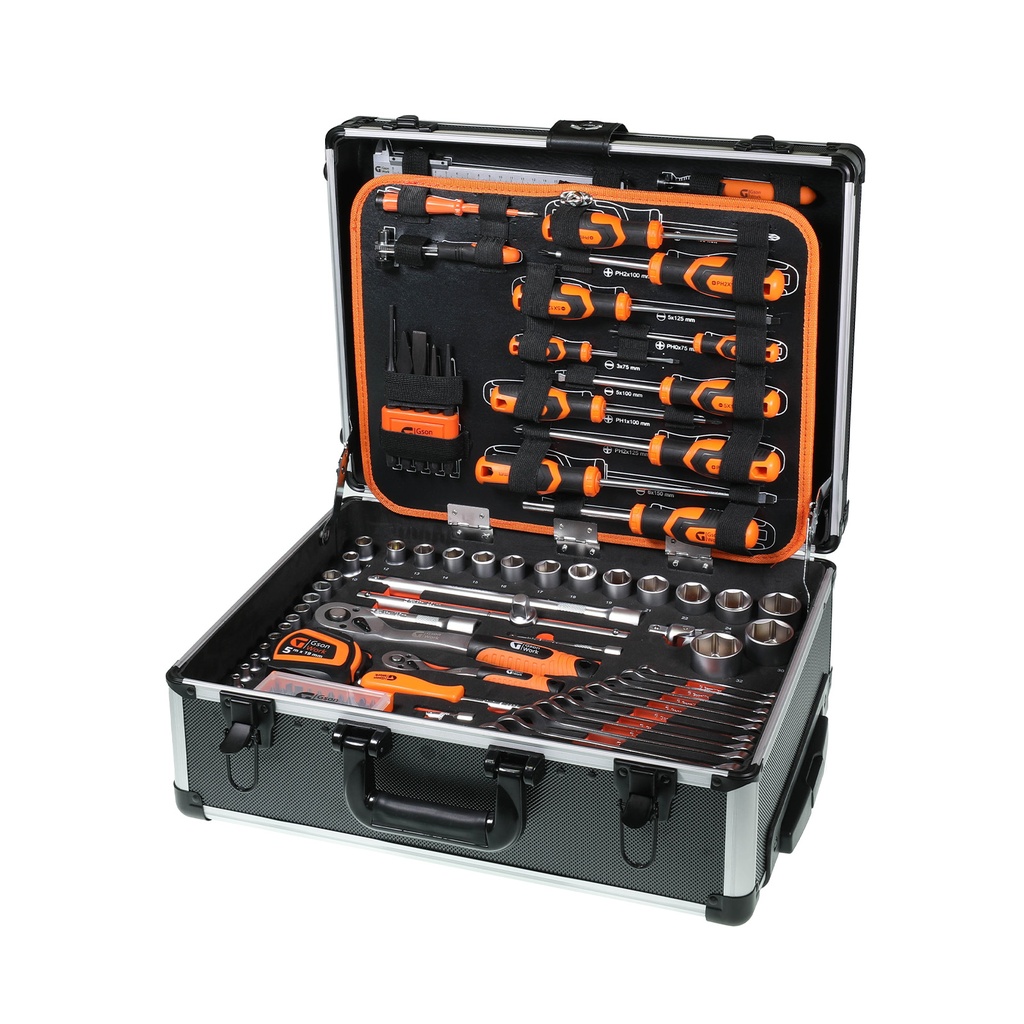 1/4" + 1/2" universaalne tööriistakäru 141 tk