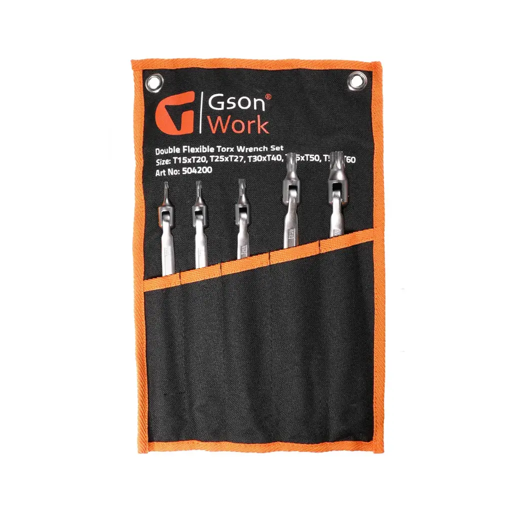 Double Flexible Torx Wrench Set T15 - T60 5 pcs