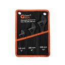 Adjustable Wrench Set 3 pcs 6,8,10"