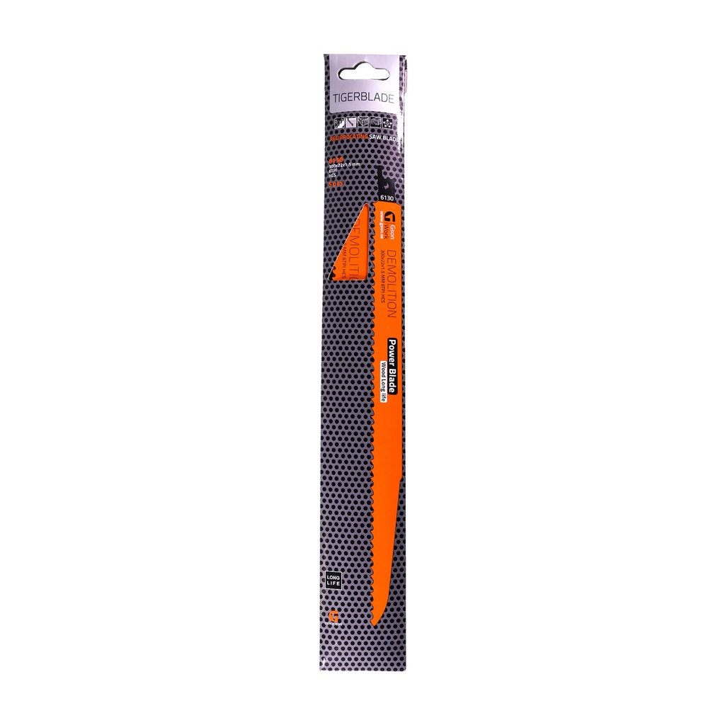 Otssaagide terad Demolition Wood 300 x 22 x 1,5 mm, 6 TPI 5 tk