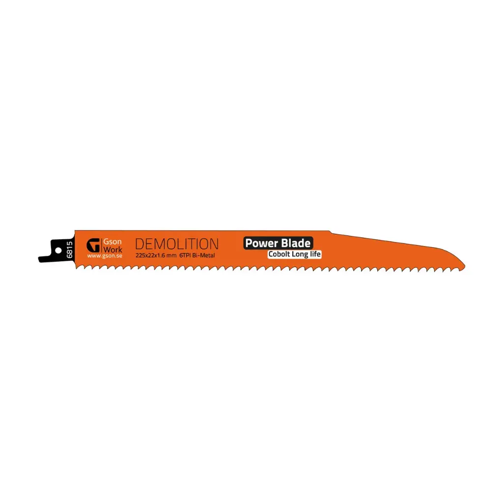Tigerblade Demolition 225 x 22 x 1,6 mm, 6 TPI 10 Pcs