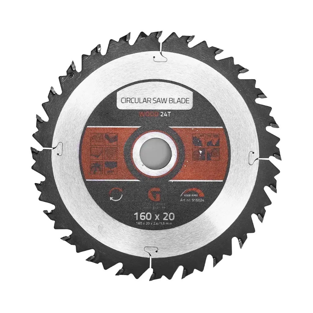 Circular Saw Blade Wood 24 T 160 x 20 x 2,4 / 1,6 mm