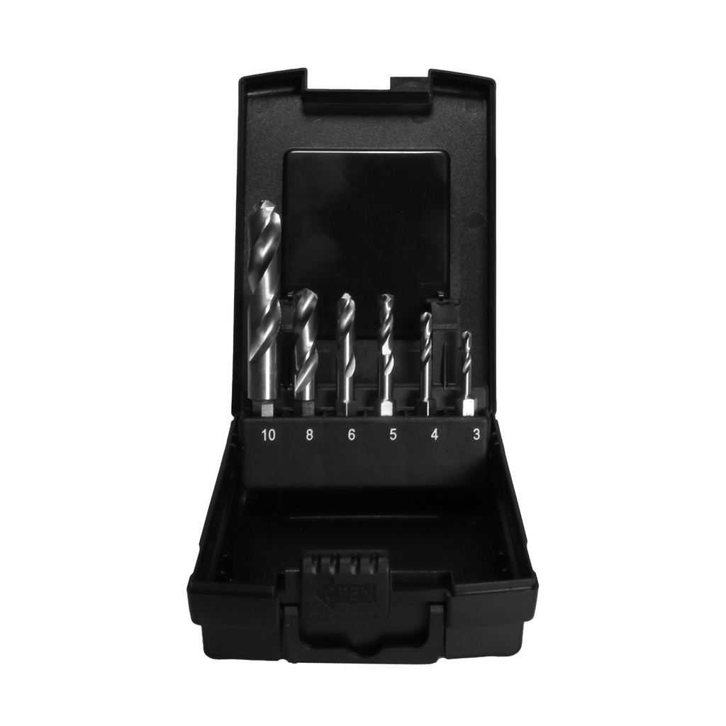 HSS-G lühike Hex puuride komplekt 6 tk 3, 4, 5, 6, 8, 10 mm