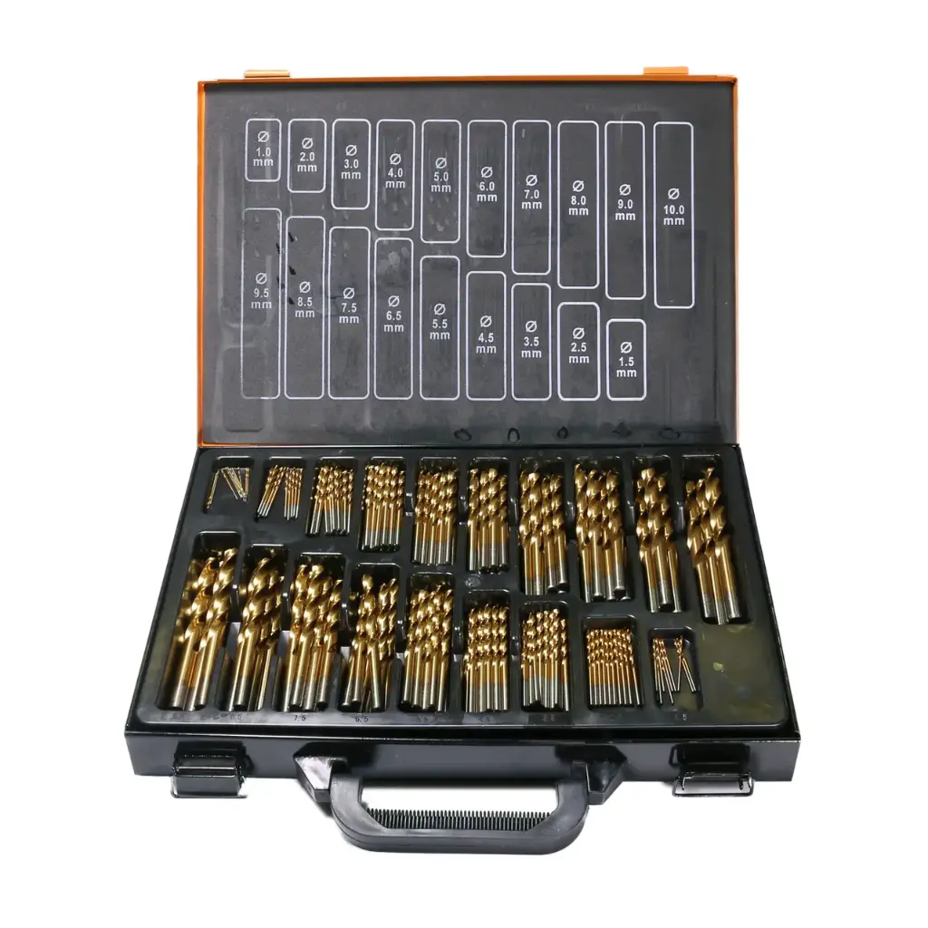 HSS-G TiN puuri komplekt 1-10 mm, 170 tk