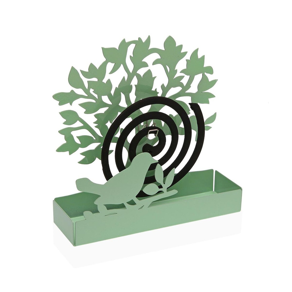 Support for mosquito coils Versa Green Metal 5 x 17 x 17 cm Tree