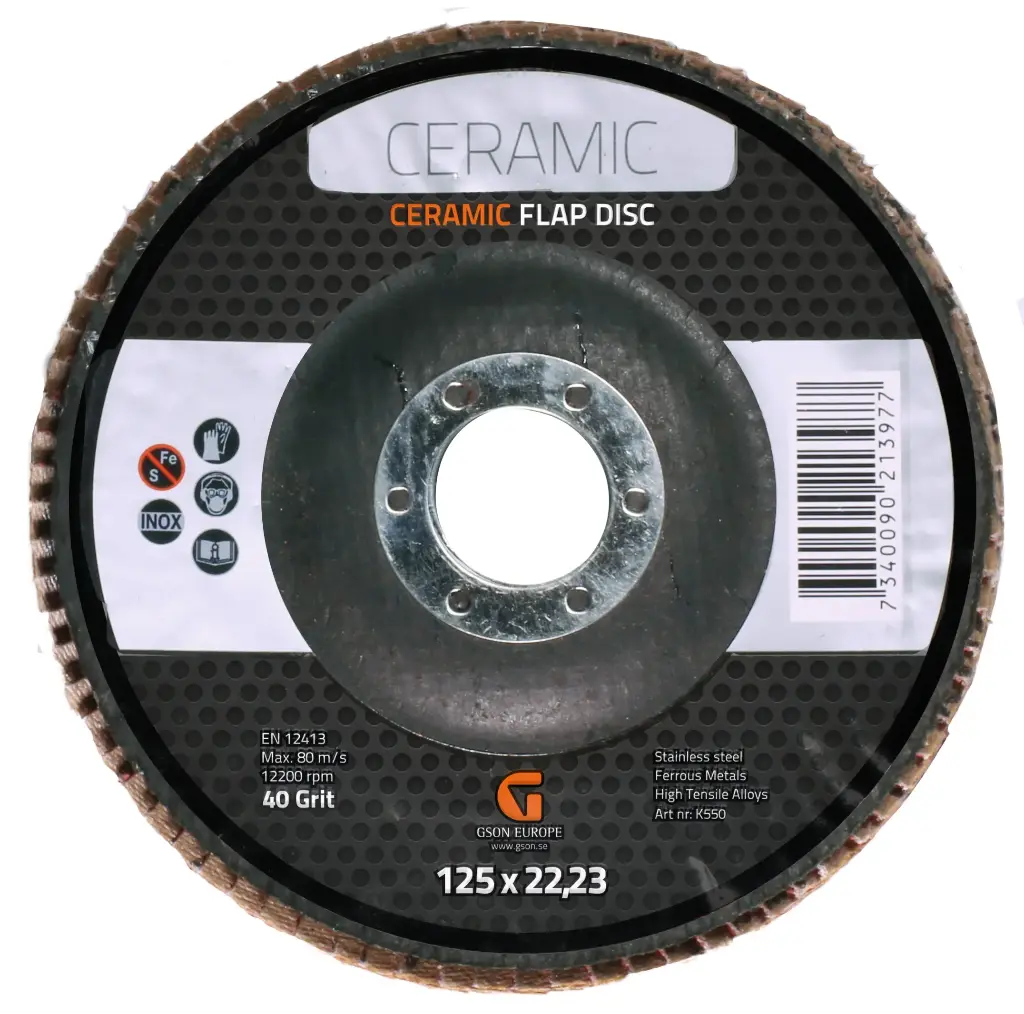 Ceramic Flap Disc 125 x 22,23 mm 40 Grit