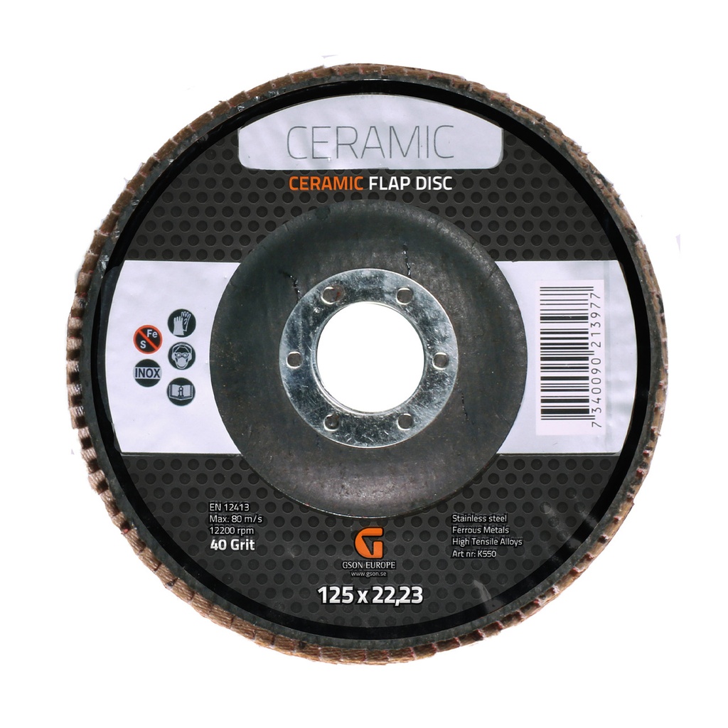 Ceramic Flap Disc 125 x 22,23 mm 80 Grit