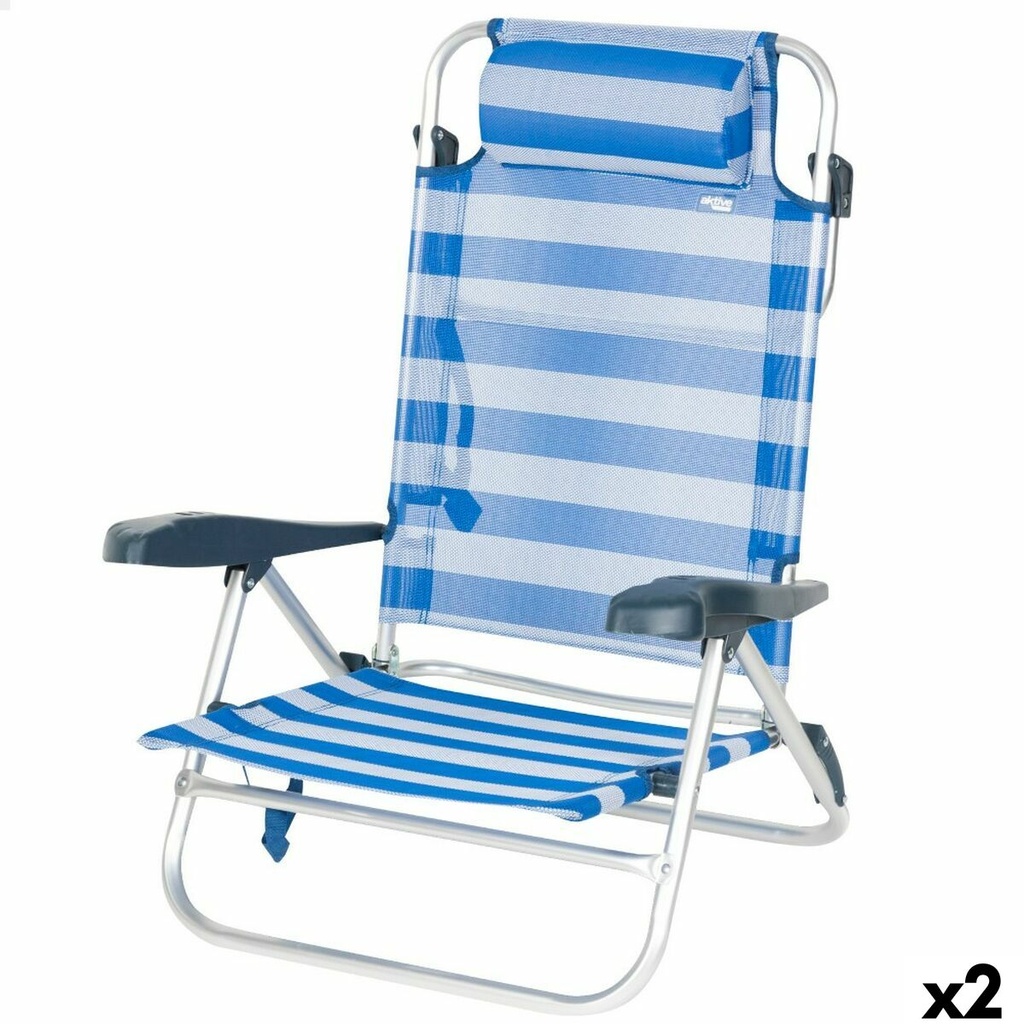 Beach Chair Aktive 47 x 82 x 49 cm (2 Units)