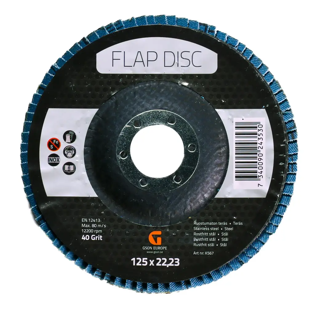 Lamellketas 125 x 22,23 mm, 40 Grit