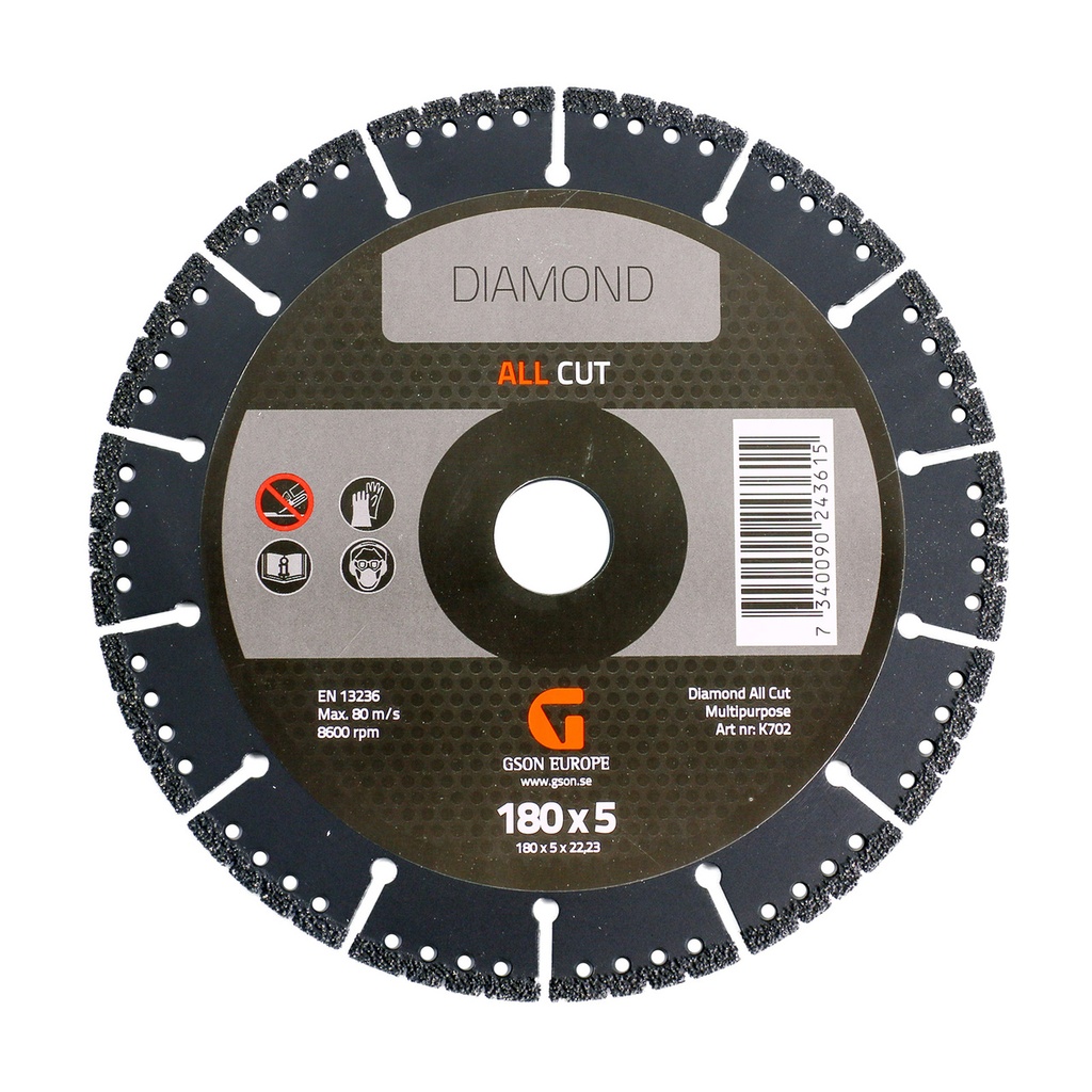 Алмазный отрезной диск ALLCUT 180x5,0x22,23 мм