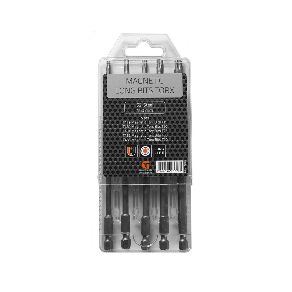 GSON Магнитные длинные биты Torx Набор 150 мм 5 шт