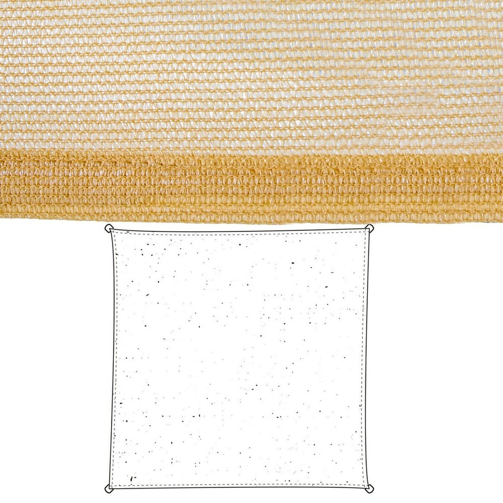 Shade Sail Vela sombreo Beige 500 x 500 x 1 cm 500 x 1 x 500 cm