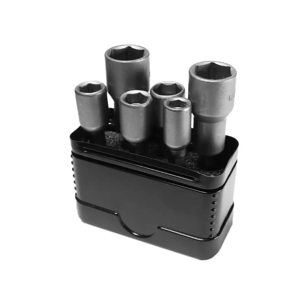 Magnētisko uzgriežņu uzgaļu komplekts 6,7,8,10,12,13 x 65 mm