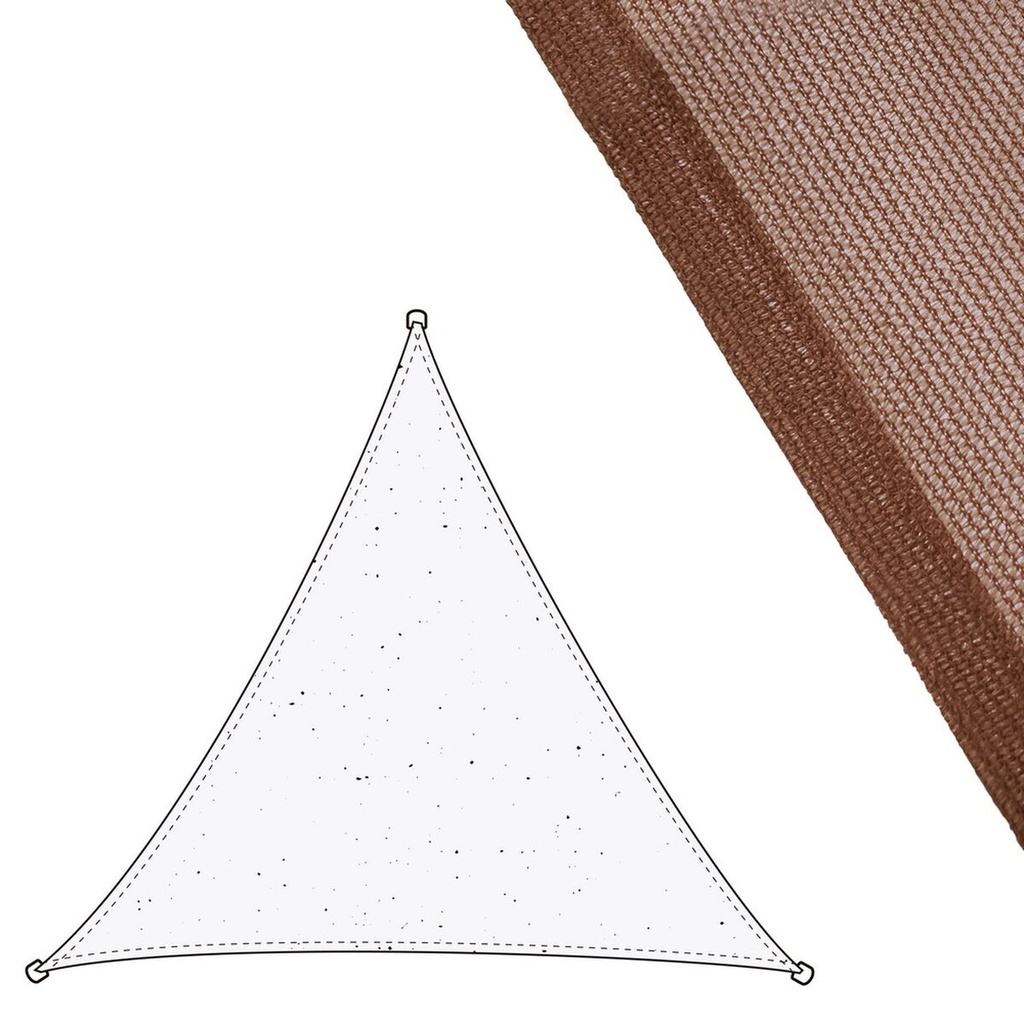 Shade Sail Vela sombreo Chocolate 3 x 3 m 300 x 300 x 0,5 cm Awning