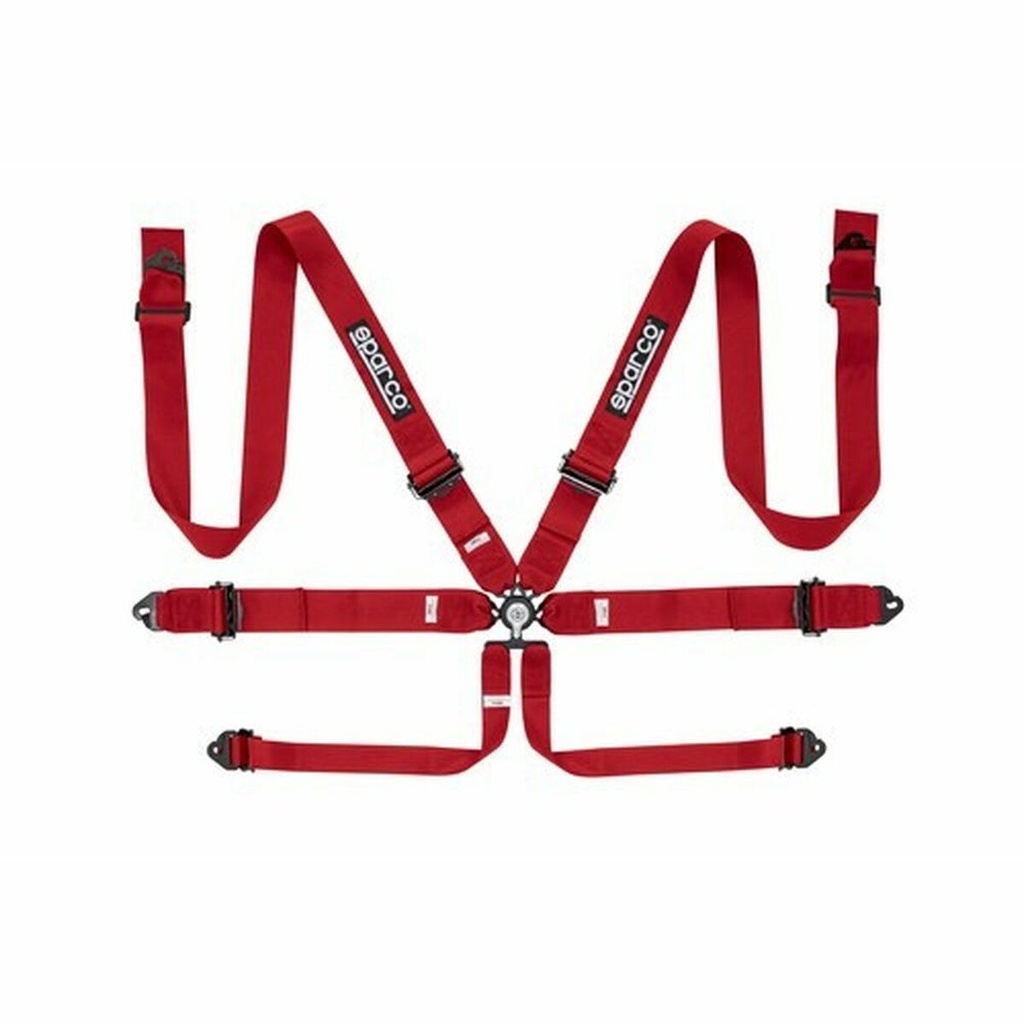 Harness with 6 fastening points Sparco S04818RALRS Red