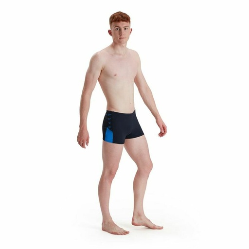 [S6442230] Men’s Bathing Costume Speedo Boom Logo Splice  Dark blue