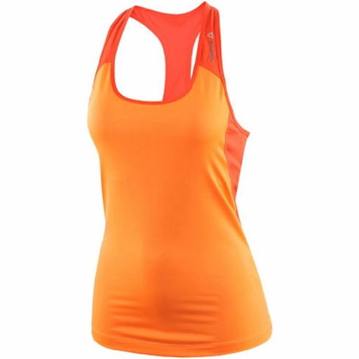 [S6442009] Women's Sleeveless T-shirt Reebok WOR Racerback LBTOP Orange