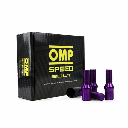 [S37101579] Set Nuts OMP 27 mm Violet 20 uds M14 x 1,25