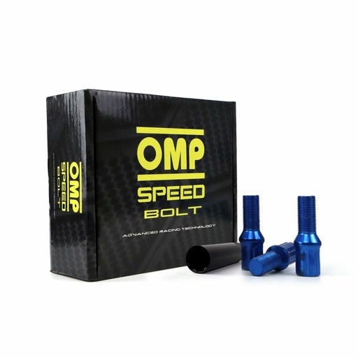 [S37101577] Set Nuts OMP 27 mm Blue 20 uds M14 x 1,25