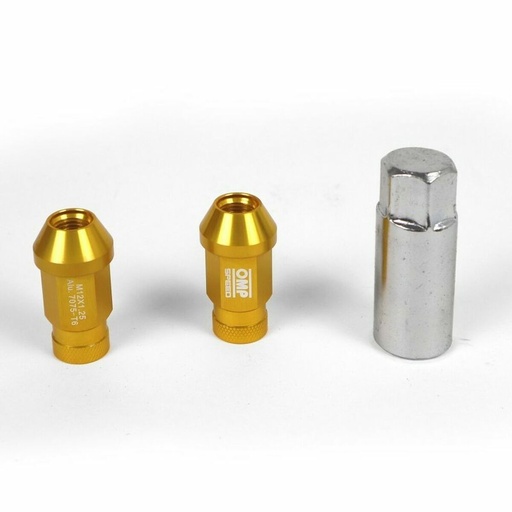 [S37101556] Set Nuts OMP 7075 Yellow 20 uds M14 x 1,25