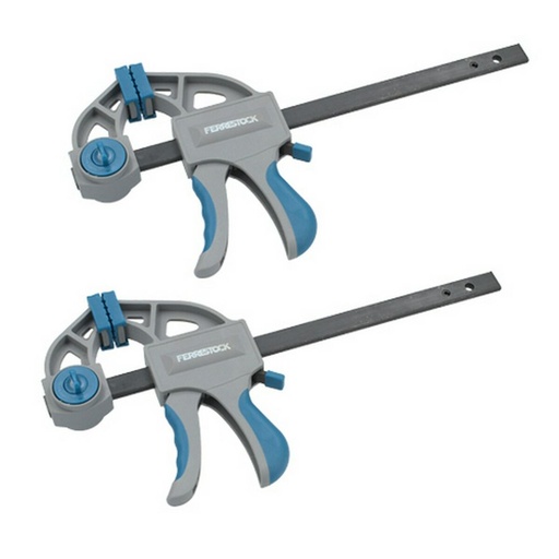 [S6500981] One-hand clamp Ferrestock Steel Plastic (2 pcs)
