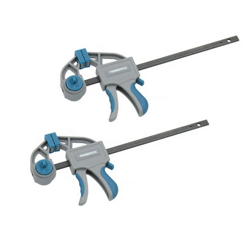 [S6500980] One-hand clamp Ferrestock 215 mm Steel Plastic (2 pcs)