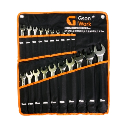 [502000] Combination Wrench Set 6-32 mm 20 pcs