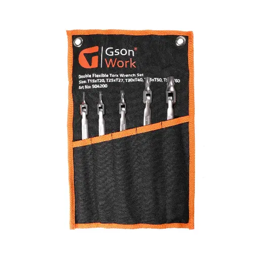 [504200] Double Flexible Torx Wrench Set T15 - T60 5 pcs