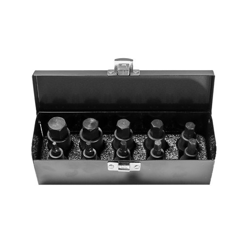 [505124] Hex Impact Socket Set 10 pcs 1/2" 55 mm  4,5,6,7,8,10,12,14,17,19 mm