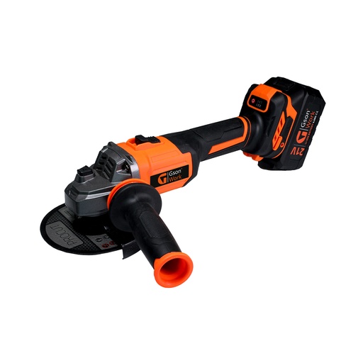 [510200] Juhtmeta nurklihvija 800W 5" / 125 mm 21 V + 1 tk 4,0 AH aku