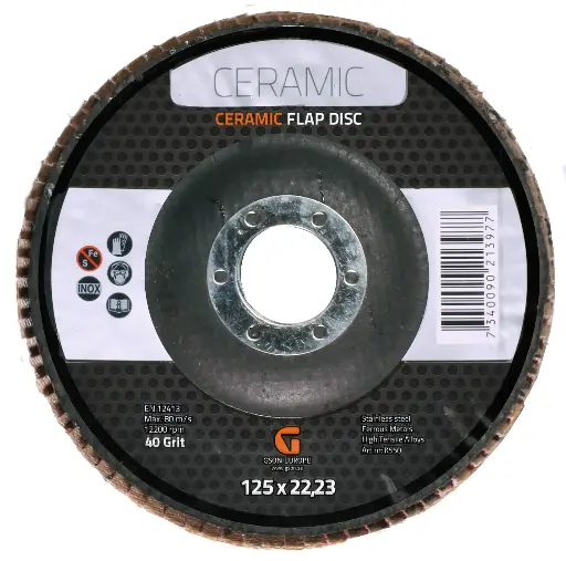 [K550] Ceramic Flap Disc 125 x 22,23 mm 40 Grit