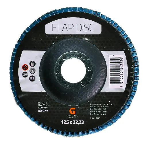 [K567] Flap Disc 125 x 22,23 mm, 40 Grit
