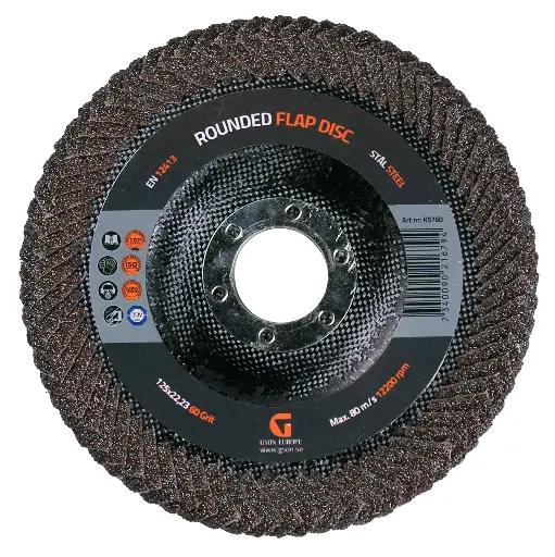Rounded Flap Disc 125 x 22,23 mm