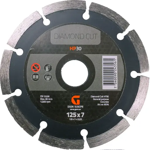 [K576] Diamond Cutting Disc HP30 125 x 7 x 22,23 mm
