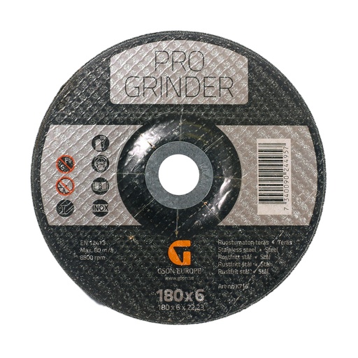 [K715] Шлифовальный диск Pro Grinder 180 x 6,0 x 22,23 мм