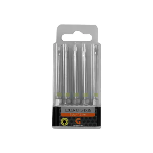 [T5225] Цветные биты Torx 25 75 мм 5 шт.