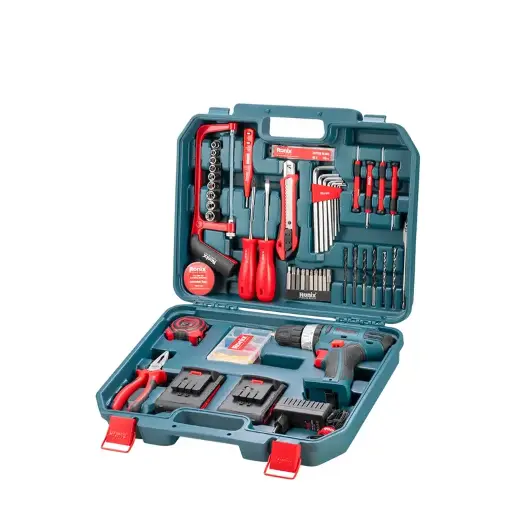 [RS-8018] 18V juhtmeta puurijuhi komplekt-53tk käsitööriistadega-10mm-30N.m