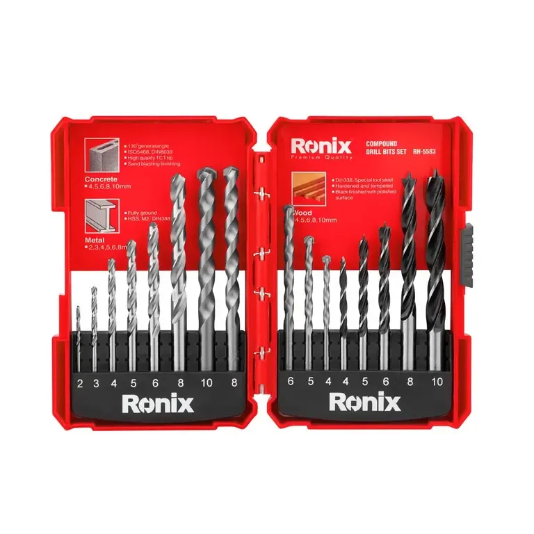 [RH-5583] Compound Drill Bit Set 16pcs HSS
