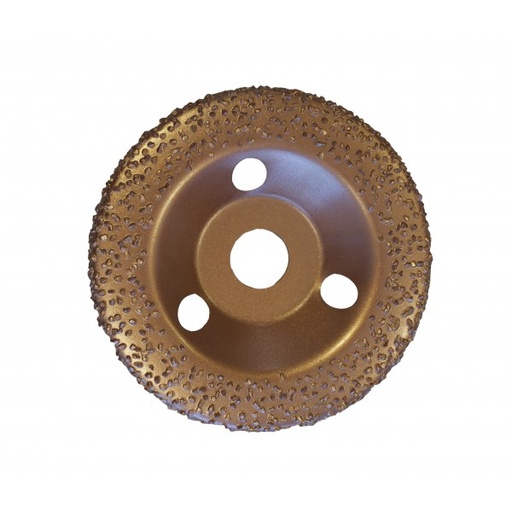 [092855] Hemiellipsoidal Grit 24 Medium Gold tungsten carbide universal abrasive disc - ABRADISC Ø125