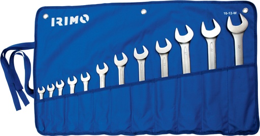 [10-12-W] Double open end wrenches set 6-32mm 12 pcs in bag Irimo