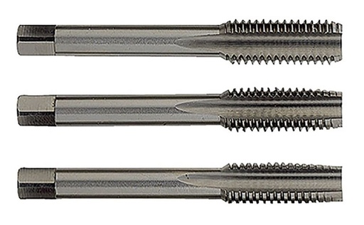 [1050051040070] Set of hand taps M4, HSS DIN352, Bright, uncoated. T Line - 3pcs
